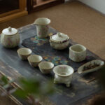 Buddha Stones Peach Blossom Daisy Flower Ceramic Teacup Kung Fu Tea Cups Cup BS 3