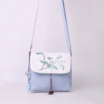 Buddha Stones Embroidered Camellia Epiphyllum Gardenia Sakura Flowers Crossbody Bag Shoulder Bag Cellphone Bag Crossbody Bag BS 15