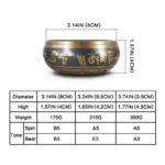 Buddha Stones Tibetan Meditation Bowl for Healing and Mindfulness Om Mani Padme Hum Singing Bowl Singing Bowl buddhastoneshop 6