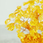 Buddha Stones Natural Citrine Money Tree Gemstone Ornament - Feng Shui for Prosperity Decoration BS 4