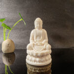 Buddha Stones Mini Ivory Fruit Tathagata Buddha Lotus Kwan Yin Avalokitesvara Manjusri Samantabhadra Serenity Desk Decoration Decorations BS 19