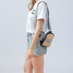 Buddha Stones Small Geometry Straw Woven Crossbody Bag Shoulder Bag Crossbody Bag BS 5