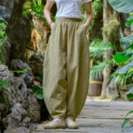 Buddha Stones Solid Color Loose Yoga Harem Pants With Pockets Harem Pants BS 1