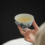 Buddha Stones Blue Dragon Design Ceramic Teacup Kung Fu Tea Cups Cup BS 8