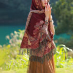 Buddha Stones Tibetan Vine Leaves Pattern Design Shawl Cozy Travel Scarf Wrap Tibetan Shawl BS 10
