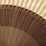 Buddha Stones Lotus Dragonfly Wild Geese Plum Blossom Handheld Silk Bamboo Folding Fan 22.5cm 5
