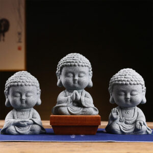 Buddha Stones Meditation Praying Buddha Compassion Serenity Home Decoration Decorations BS 3PCS Buddha