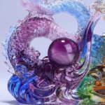 Buddha Stones Year of the Dragon Handmade Dragon Playing With Pearl Ingot Liuli Crystal Art Piece Protection Home Office Decoration Decorations BS 3