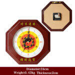 Buddha Stones Feng Shui Bagua Map Balance Energy Map Wall Clock Bagua Map BS Red Bagua Map&Wall Clock 24cm