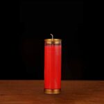 Meditation Prayer Altar Candle Buddhist Temple Rituals Use Items (Extra 30% Off | USE CODE: FS30) Prayer Altar Candles BS Red Medium (3 Days)