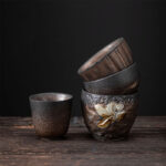 Buddha Stones Lotus Pod Leaf Flower Auspicious Clouds Ceramic Teacup Kung Fu Tea Cup Cup BS main