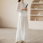 Buddha Stones Retro Prayer Zen Spiritual Meditation Practice Chiffon Clothing Women's Set Clothes BS 3