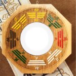 Buddha Stones Feng Shui Bagua Map Peach Wood Balance Energy Map Mirror Bagua Map BS 1