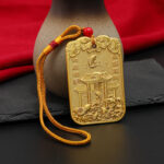 Buddha Stones Feng Shui Auspicious Star Wenchang Pen Pagoda Koi Fish Car Hanging Decoration Car Hanging Decoration BS 1