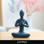 Buddha Stones Abstract Yoga Meditation Exercise Ceramics Spiritual Figurine Sculpture Decoration Decorations BS Blue Praying