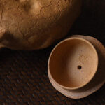 Buddha Stones Handmade Vintage Tree Texture Purple Clay Kung Fu Teapot 220ml Teapot BS 11