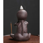 Buddha Stones Little Skull Ghost Purple Clay Backflow Smoke Fountain Peace Incense Burner Decoration (Extra 30% Off | USE CODE: FS30) Incense Burner BS 11