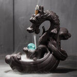 Buddha Stones Tibetan Dragon Protection Incense Burner Decoration Decoration BS 1