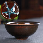 Buddha Stones Colorful Ceramic Teacup Home Office Tea Cups Cup BS Blue&Red