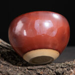 Buddha Stones Handmade Chinese Jianzhan Lotus Design Ceramic Teacup Kung Fu Tea Cup Jian Zhan Tea Cup BS 2