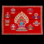 Buddha Stones Prayer Altar Mat Healing Meditation 8 Auspicious Symbols Mat Prayer Altar BS 1