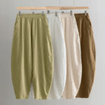 Buddha Stones Solid Color Loose Yoga Harem Pants With Pockets Harem Pants BS 49