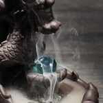 Buddha Stones Tibetan Dragon Protection Incense Burner Decoration Decoration BS 5