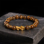 Buddha Stones Various Color Tiger Eye Beads Spacer Beads Pixiu Wealth Courage Bracelet - image 15