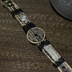 Buddha Stones Pixiu Mountain Ghosts Spend Money Luck Leather Watch Band Bracelet  - image 3