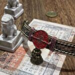 Buddha Stones Cinnabar Lotus Om Mani Padme Hum Blessing Leather Watch Band Bracelet  - image 2