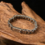 Buddha Stones Tibetan Auspicious Clouds Copper Om Mani Padme Hum Peace Metal Bracelet - 20cm - image 0