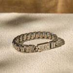 Buddha Stones Tibetan Auspicious Clouds Copper Om Mani Padme Hum Peace Metal Bracelet - image 3