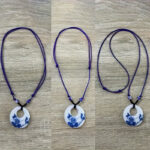 Buddha Stones Ethnic Peony Peach Blossoms Lotus Symbol Ceramics Necklace Enlightenment Pendant - image 15