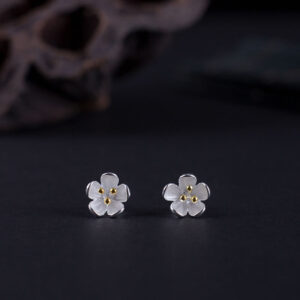 Buddha Stones 925 Sterling Silver Golden Stamens Balance Earrings  - Golden Stamens(925 Sterling Silver Posts) - image 0