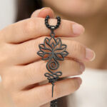 Buddha Stones Lotus Unalome Chakra Symbol Design Stainless Steel Enlightenment Necklace Pendant - image 16