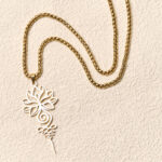 Buddha Stones Lotus Unalome Chakra Symbol Design Stainless Steel Enlightenment Necklace Pendant - image 9