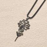 Buddha Stones Lotus Unalome Chakra Symbol Design Stainless Steel Enlightenment Necklace Pendant - image 14
