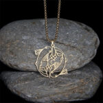 Buddha Stones Vintage Koi Fish Hollow Design Stainless Steel Luck Necklace Pendant - image 8