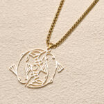 Buddha Stones Vintage Koi Fish Hollow Design Stainless Steel Luck Necklace Pendant - image 9