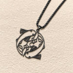 Buddha Stones Vintage Koi Fish Hollow Design Stainless Steel Luck Necklace Pendant - image 15