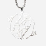 Buddha Stones Vintage Koi Fish Hollow Design Stainless Steel Luck Necklace Pendant - image 5