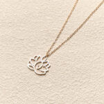 Buddha Stones Hollow Lotus Design Stainless Steel Enlightenment Necklace Pendant - image 16