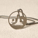 Buddha Stones Yin Yang Buddha Figure Hollow Design Stainless Steel Balance Necklace Pendant - image 21