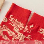 Buddha Stones Casual Red Dragon Cotton Quarter Men Women Unisex Socks - image 12