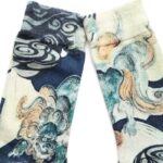 Buddha Stones Casual Multicolored Ink-style Waves Cotton Quarter Women's Socks - image 2