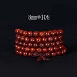 Buddha Stones Tibetan Small Leaf Red Sandalwood Balance Bracelet - 8mm*108 - image 3