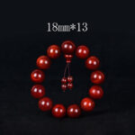 Buddha Stones Tibetan Small Leaf Red Sandalwood Balance Bracelet - 18mm*13 - image 9