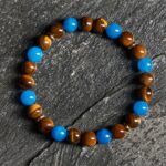 Buddha Stones Apatite Tiger Eye Spacer Beads Motivation Bracelet - Apatite & Tiger Eye (Wrist Circumference: 19-22cm) - image 0