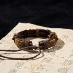 Buddha Stones Five-emperor Coins Pi Xiu Wealth Leather Rope Bracelet  - image 4