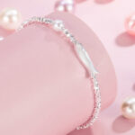 Buddha Stones Copper Plated Silver Koi Fish Pearl Luck Bracelet - image 4